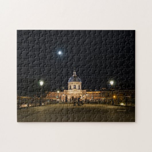 Mensen die 's nachts op Pont des Arts lopen - Pari Legpuzzel (Horizontaal)