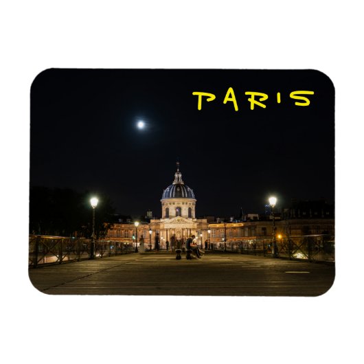 Mensen die 's nachts op Pont des Arts lopen - Pari Magneet (Horizontaal)
