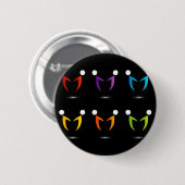 Mensen die samen eenheid tonen ronde button 5,7 cm (Voorkant /achterkant)