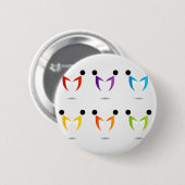 Mensen die samen eenheid tonen ronde button 5,7 cm (Voorkant /achterkant)
