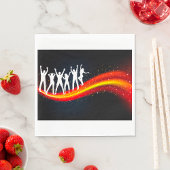 Mensen die Silhouettes Paper Napkins dansen Servet