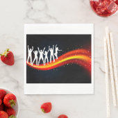 Mensen die Silhouettes Paper Napkins dansen Servet (Insitu)