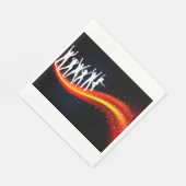 Mensen die Silhouettes Paper Napkins dansen Servet (Hoek)