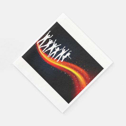 Mensen die Silhouettes Paper Napkins dansen Servet (Hoek)