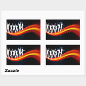 Mensen die Silhouettes Stickers dansen (Vel)