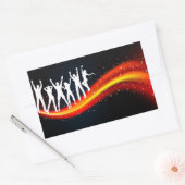 Mensen die Silhouettes Stickers dansen (Envelop)