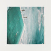 Mensen die staan en zwemmen in zwembad besi wandkleed (Voorkant (horizontaal))