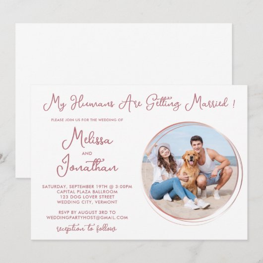 Mensen die trouwen Foto Roos Gold Weddenschap Kaart (Voorkant / Achterkant)