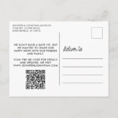 Mensen die trouwen huisdier foto aankondiging QR (Achterkant)