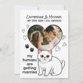 Mensen Die Trouwen Schattige Kattenliefhebbers Han Save The Date (Voorkant)