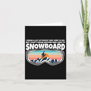 Mensen die vroeger skikken - snowboarden als grapp kaart