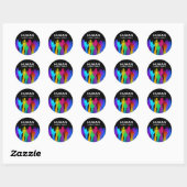 Mensen | Eén Ras | Vier Diversiteit Ronde Sticker (Vel)