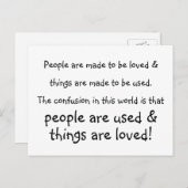 mensen en dingen briefkaart (Voorkant / Achterkant)