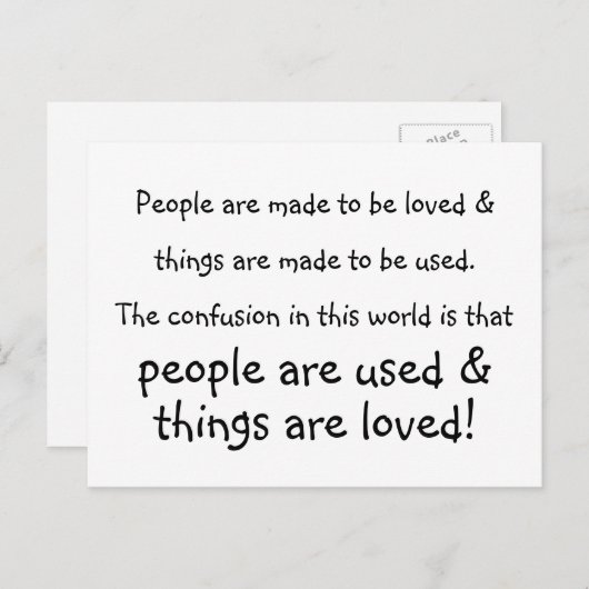 mensen en dingen briefkaart (Voorkant / Achterkant)