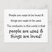 mensen en dingen briefkaart (Voorkant)