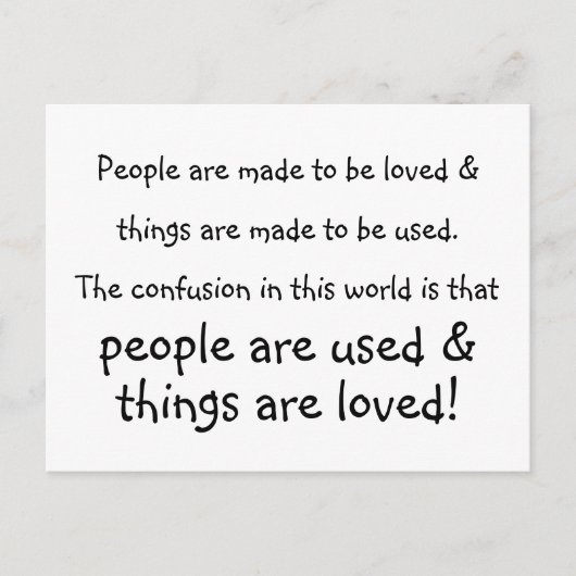 mensen en dingen briefkaart (Voorkant)