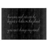 mensen en katten zijn de grootste doorsnee snijplank (Voorkant)