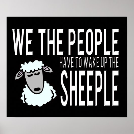 Mensen en schapen - Politieke Humor Poster (Voorkant)