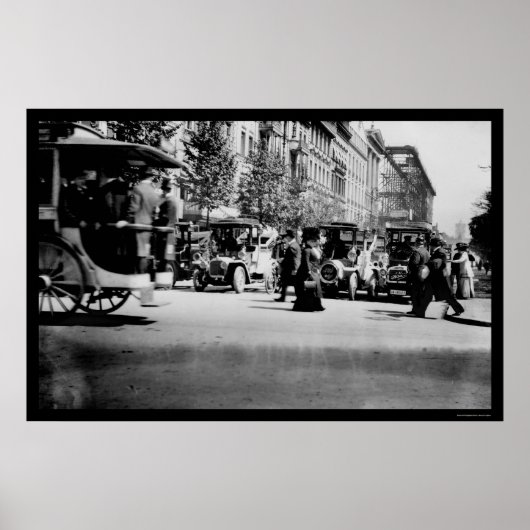 Mensen en verkeer in Berlijn, Duitsland 1913 Poster (Voorkant)