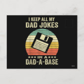 Mensen Funny vader grappen in dad-a-Base Feestdagenkaart (Achterkant)