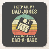 Mensen Funny vader grappen in dad-a-Base Kartonnen Onderzetters (Voorkant)