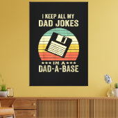 Mensen Funny vader grappen in vader-a-Base Canvas Afdruk (Insitu (Woonkamer))