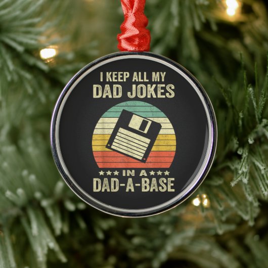 Mensen Funny vader grappen in vader-a-Base Metalen Ornament (Boom)