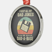 Mensen Funny vader grappen in vader-a-Base Metalen Ornament (Links)