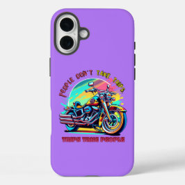 Mensen gaan niet op reis: fiets in vintage retro s iPhone 16 plus hoesje