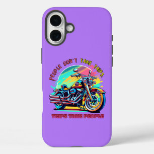 Mensen gaan niet op reis: fiets in vintage retro s iPhone 16 plus hoesje
