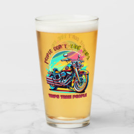 Mensen Gaan Niet Op Reis: Vintage Retro Stijl Fiet Glas