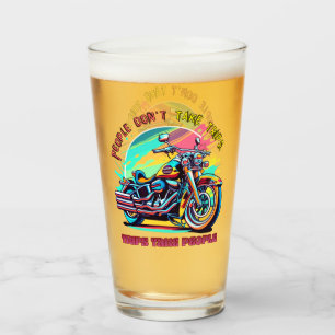 Mensen Gaan Niet Op Reis: Vintage Retro Stijl Fiet Glas