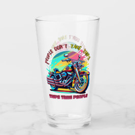 Mensen Gaan Niet Op Reis: Vintage Retro Stijl Fiet Glas
