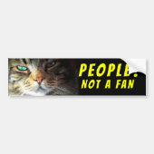 Mensen? Geen Fan Cat Meme Bumpersticker (Voorkant)