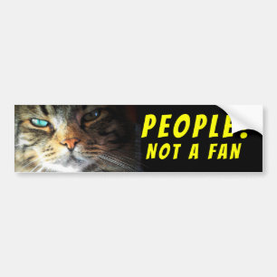 Mensen? Geen Fan Cat Meme Bumpersticker