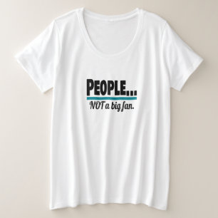 Mensen geen grote fan van Introvert Joke Maat T-shirt