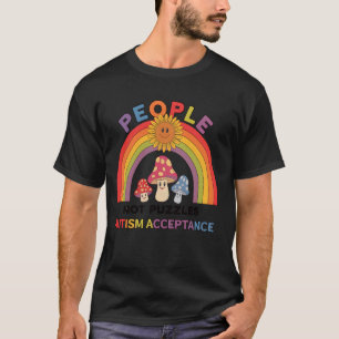 Mensen Geen Puzzels Familie Autisme Bewustzijn Moe T-shirt