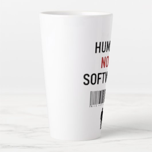 Mensen, geen software latte mok (Voorkant)