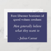 Mensen geloven wat ze willen - Julius Caesar Briefkaart (Voorkant / Achterkant)