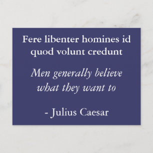 Mensen geloven wat ze willen - Julius Caesar Briefkaart