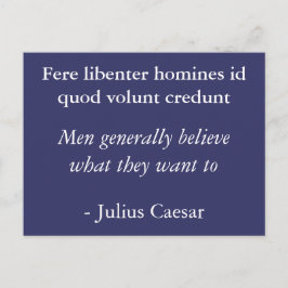 Mensen geloven wat ze willen - Julius Caesar Briefkaart