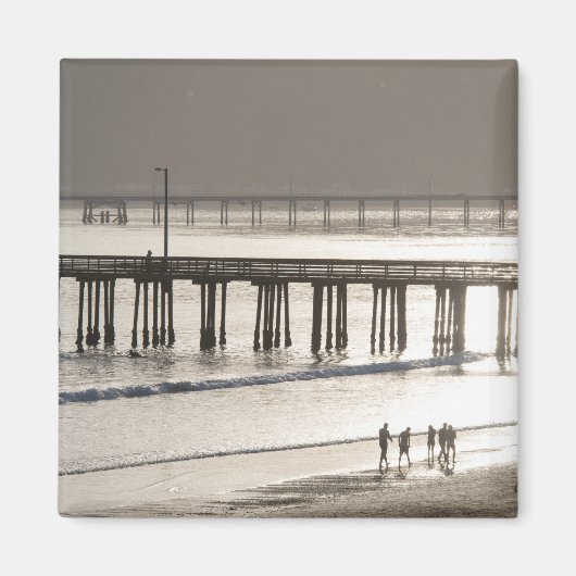 Mensen genieten van Avila Beach Magneet (Voorkant)