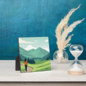 Mensen genieten van het landschap fotoplaat (Insitu)