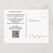 Mensen Getrouwd Zilver Huisdier Foto Bruiloft Uitnodiging Briefkaart (Achterkant)