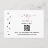 Mensen Getting Married Custom Pet Wedding QR-code RSVP Kaartje (Voorkant)