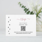 Mensen Getting Married Custom Pet Wedding QR-code RSVP Kaartje (Staand voorkant)