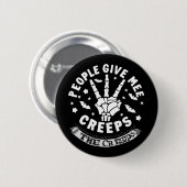Mensen geven me de crèches ronde button 5,7 cm (Voorkant /achterkant)
