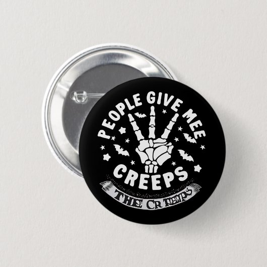 Mensen geven me de crèches ronde button 5,7 cm (Voorkant /achterkant)