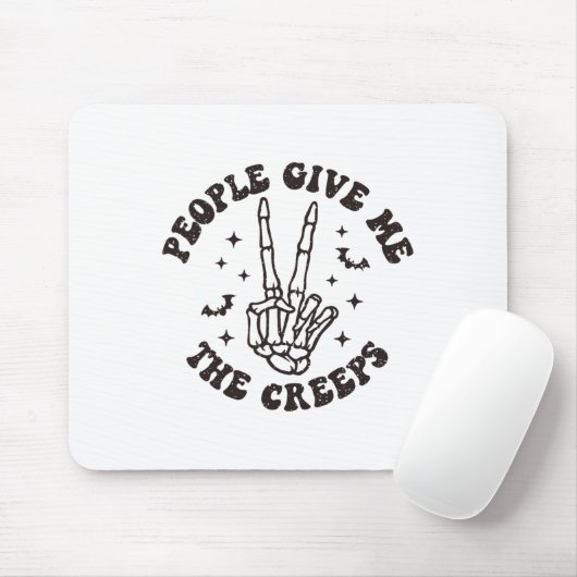 Mensen geven me het skeletskelet van de keizer muismat (Met muis)