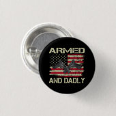 Mensen Gewapend En Dodelijk Grappige Dodelijke Vad Ronde Button 3,2 Cm (Voorkant /achterkant)